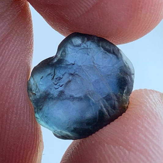 6.45 Carats Facet Rough African Blue Sapphire