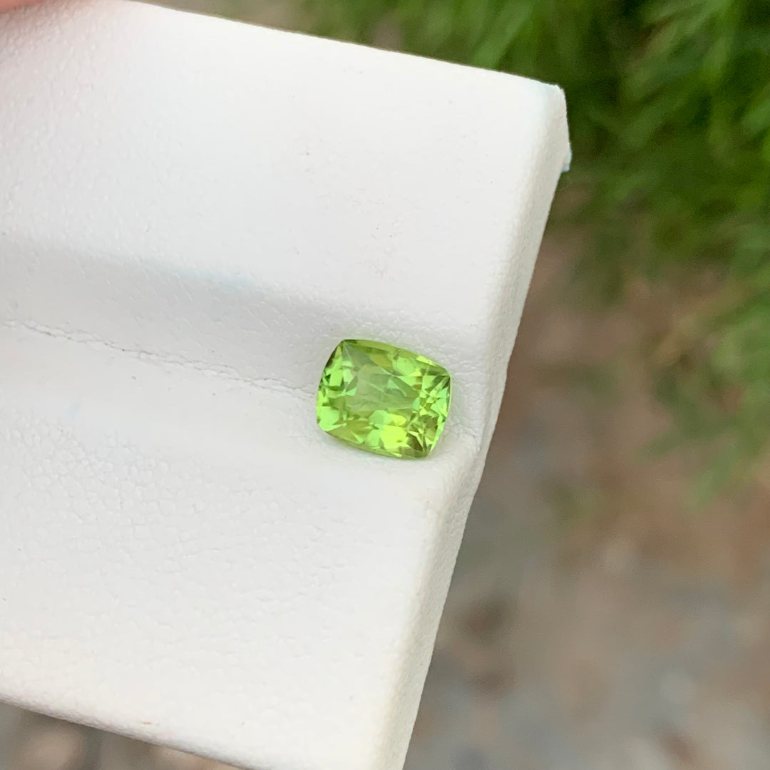 1.55 Carats Spectacular Natural Loose Cushion Cut Apple Green Peridot