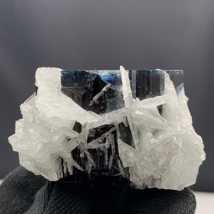 Beautiful Blue Cap Tourmaline Specimen - Glitter Gemstones