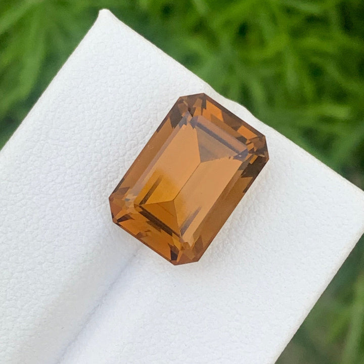 8.60 Carats Lovely Natural Loose Emerald Cut Honey Citrine