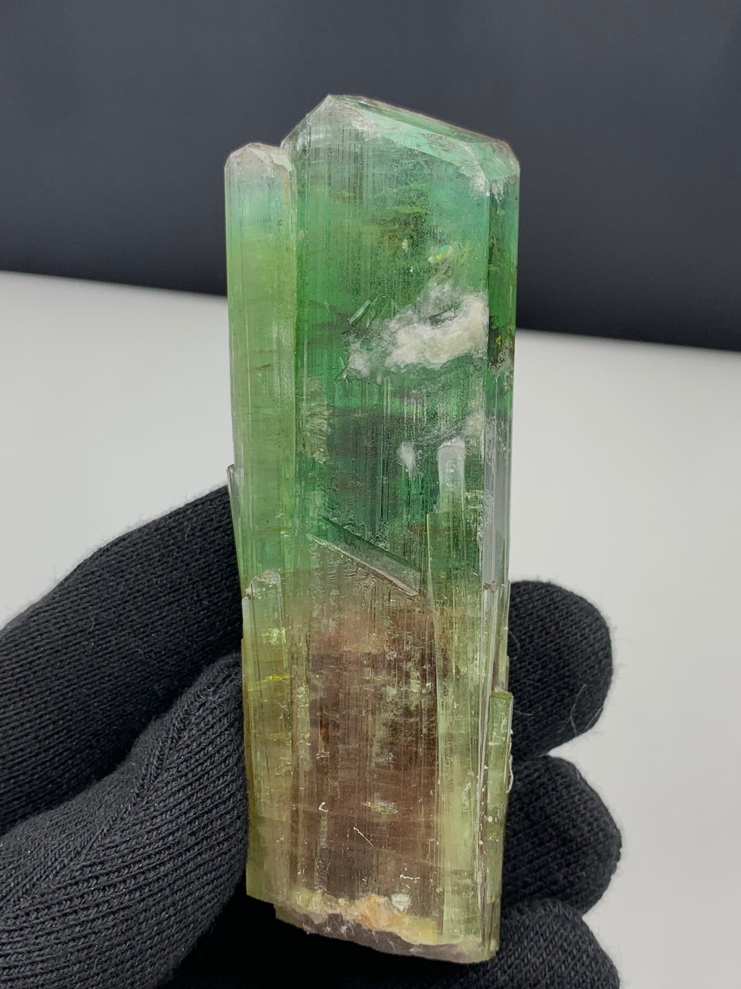 Pretty Bi Color Tourmaline Crystal - Glitter Gemstones