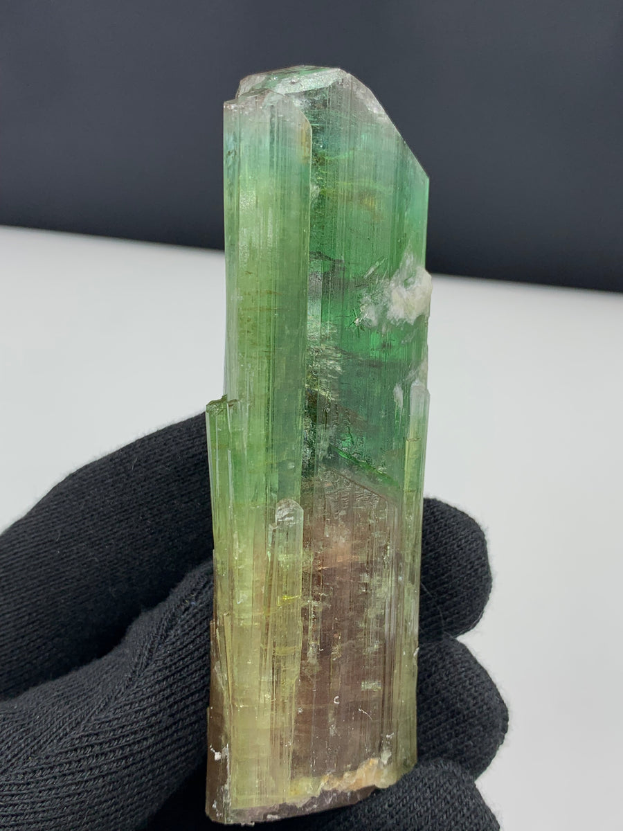 Pretty Bi Color Tourmaline Crystal - Glitter Gemstones