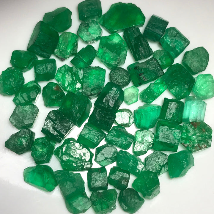 50 Carats Lovely Natural Facet Grade Emeralds