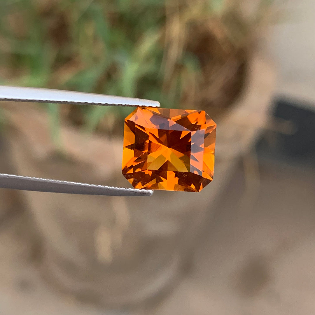 6.55 Carats Lovely Faceted Mandarin Citrine