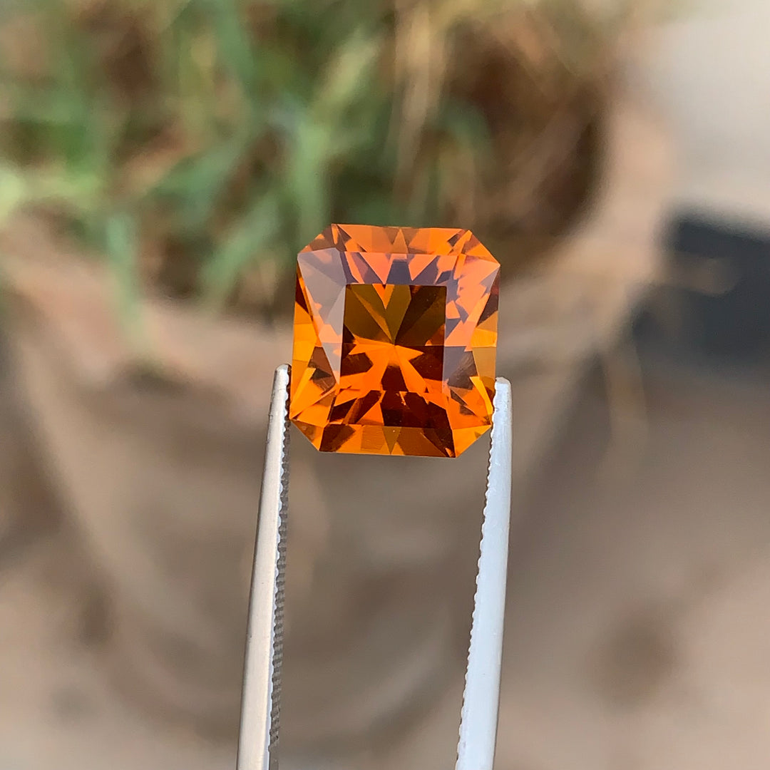 6.55 Carats Lovely Faceted Mandarin Citrine