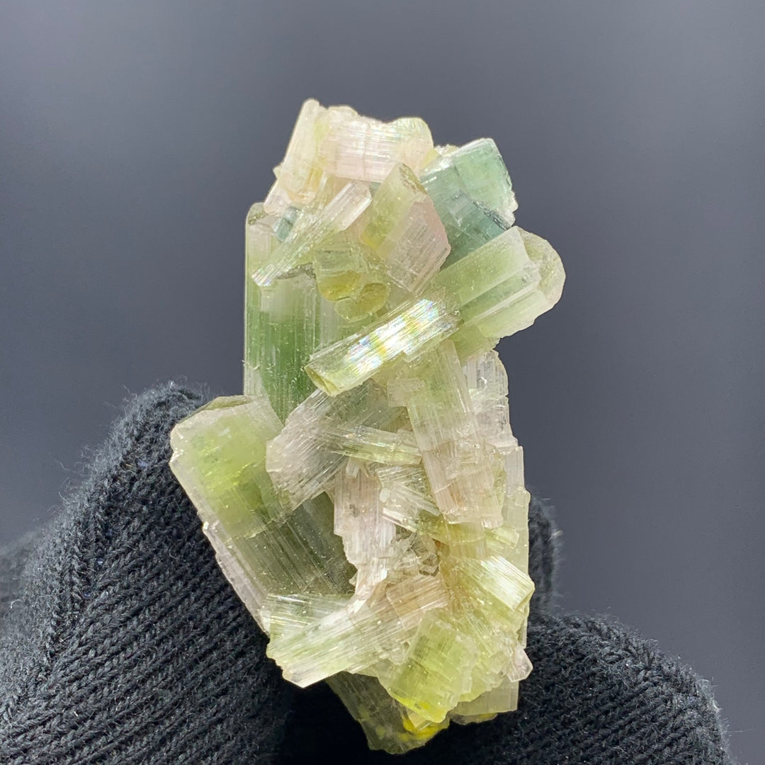 Pretty Tourmaline Crystals Cluster - Glitter Gemstones