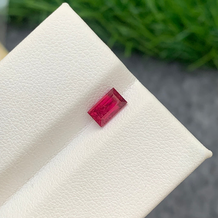 baguette cut loose rubellite