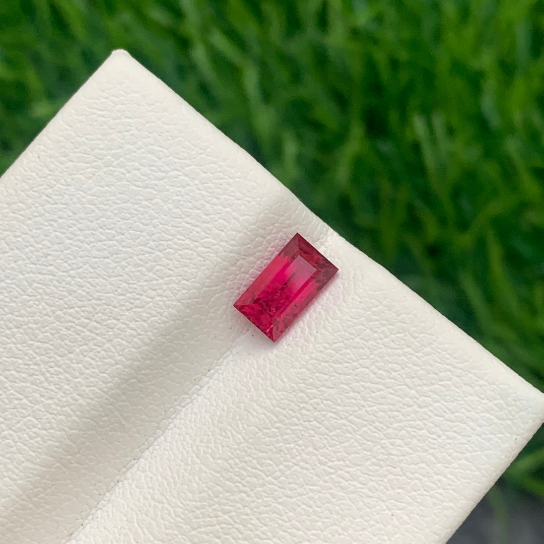 baguette cut loose rubellite