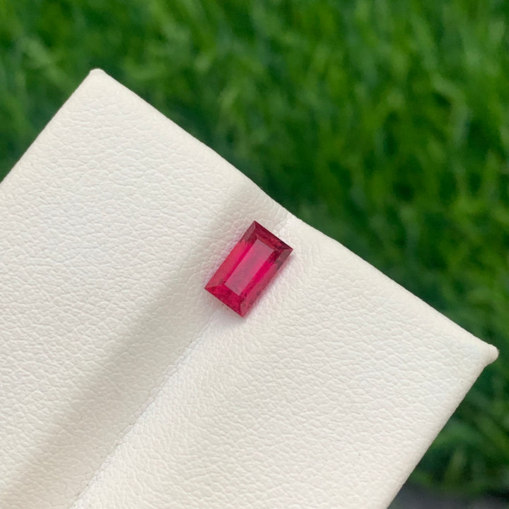 baguette cut loose rubellite