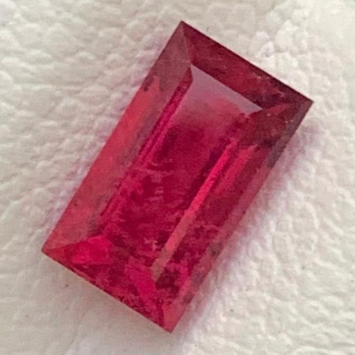 baguette cut loose rubellite