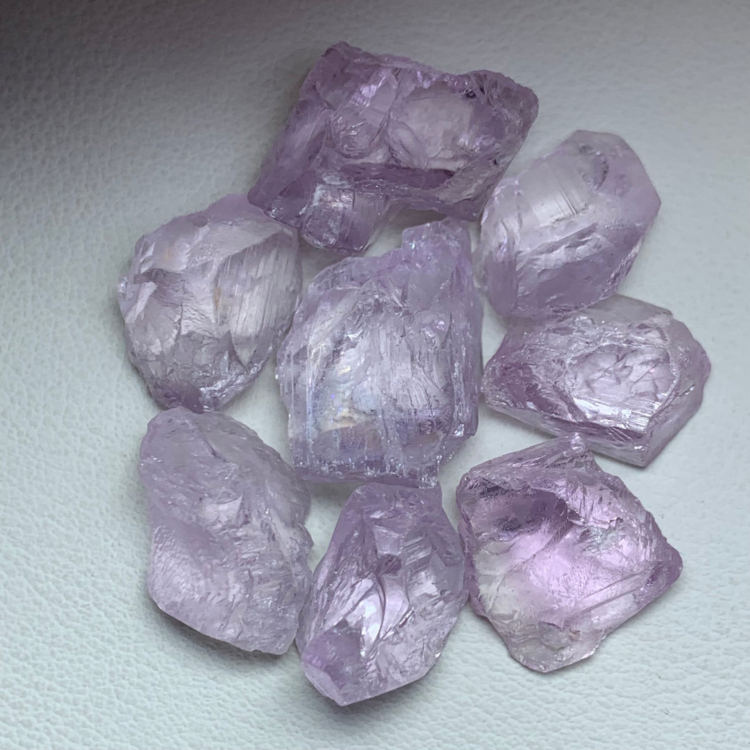 150 Carats Lovely Facet Rough Kunzite - Glitter Gemstones