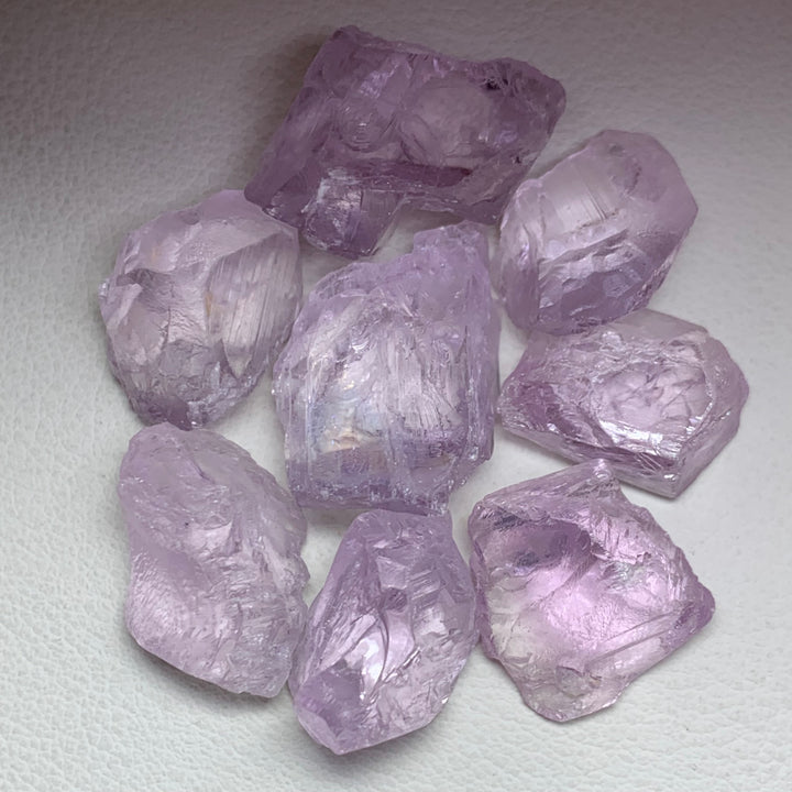 150 Carats Lovely Facet Rough Kunzite - Glitter Gemstones