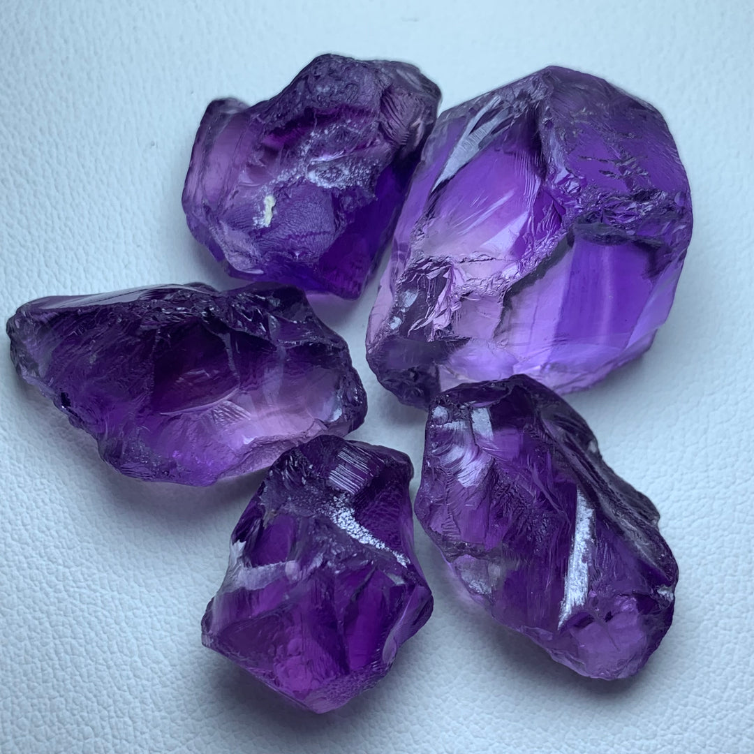 250 Carats Lovely Facet Rough Amethyst - Glitter Gemstones