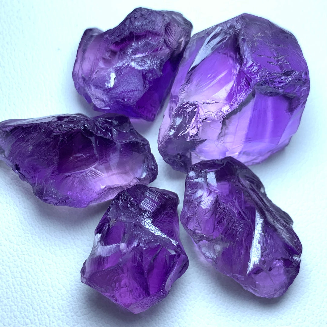 250 Carats Lovely Facet Rough Amethyst - Glitter Gemstones