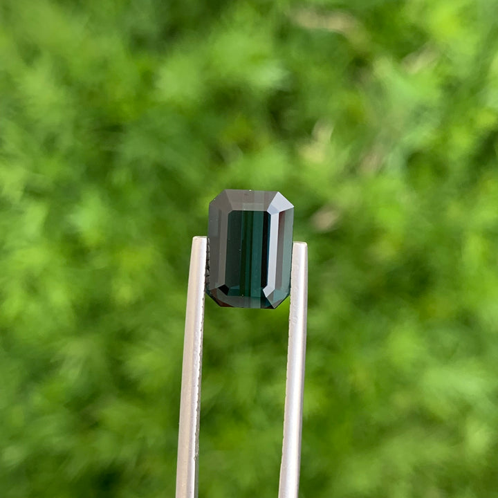3.90 Carats Lovely Natural Loose Emerald Shape Indicolite Tourmaline