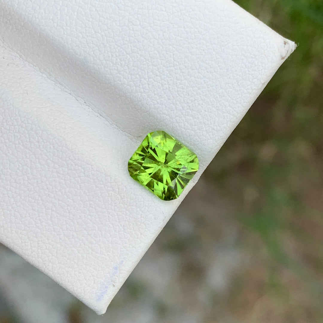 2.30 Carats Tremendous Natural Loose Fancy Cut Cushion Shape Apple Green Peridot