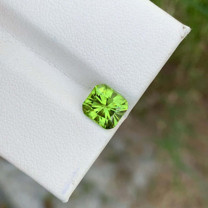 2.30 Carats Tremendous Natural Loose Fancy Cut Cushion Shape Apple Green Peridot