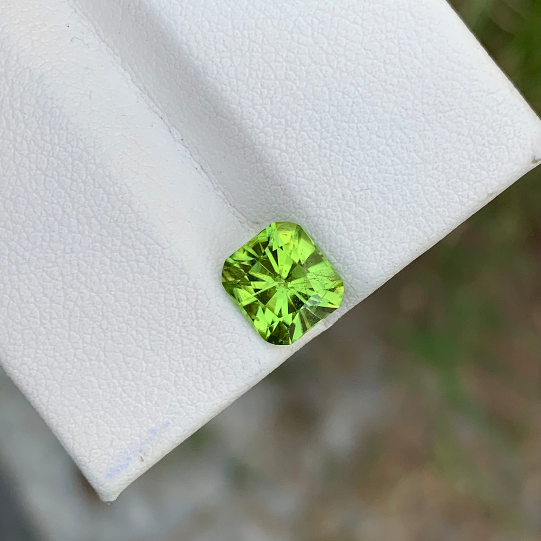 2.30 Carats Tremendous Natural Loose Fancy Cut Cushion Shape Apple Green Peridot