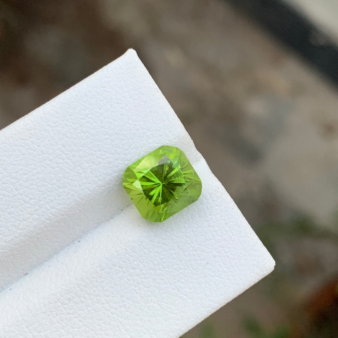 3.30 Carats Fancy Cut Cushion Shape Natural Peridot