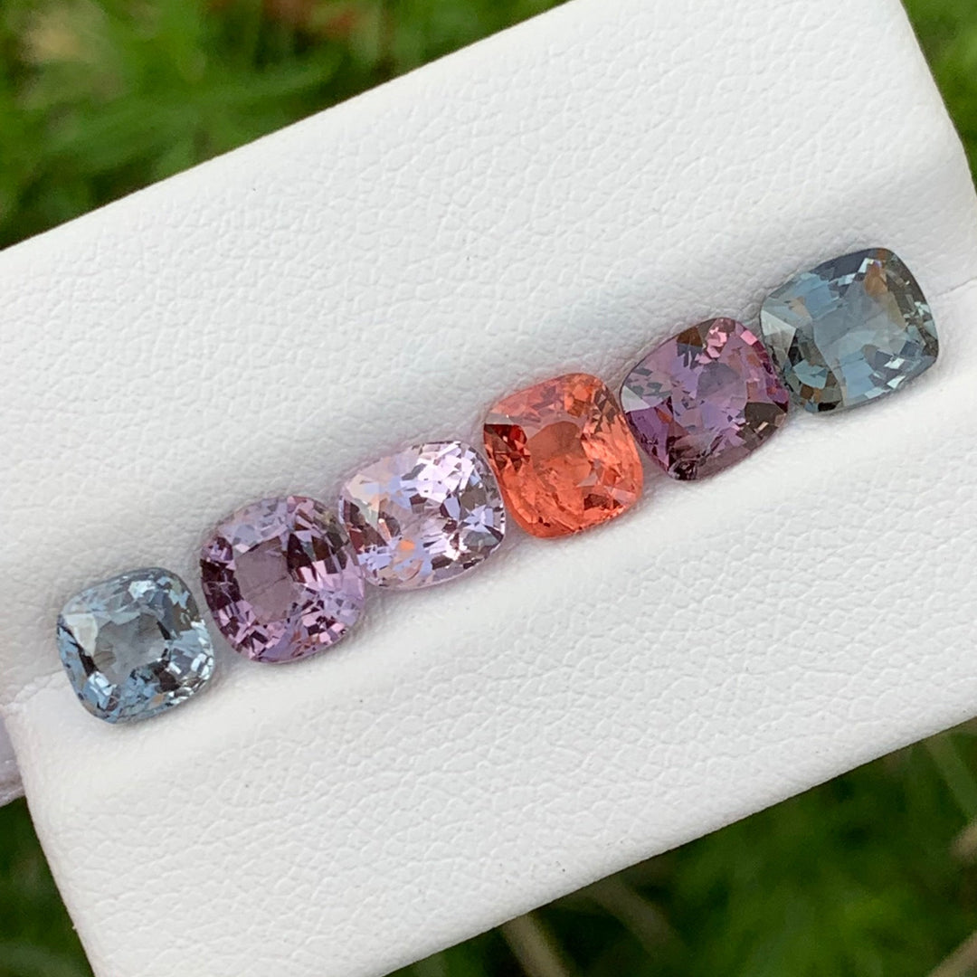 7.40 Carats Stunning Faceted Multicolor Spinel Lot