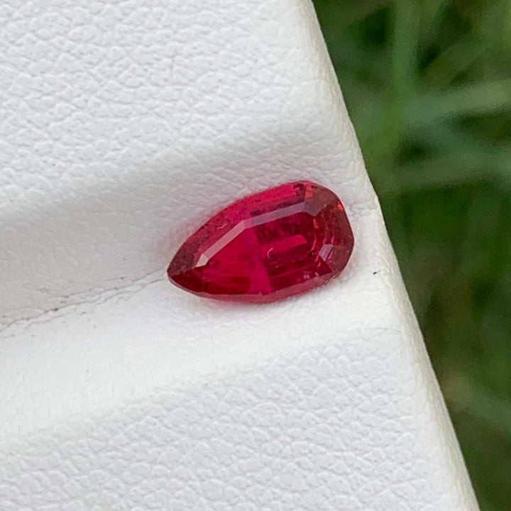 0.90 Carats Adorable Natural Faceted Tear Shape Rubellite Tourmaline