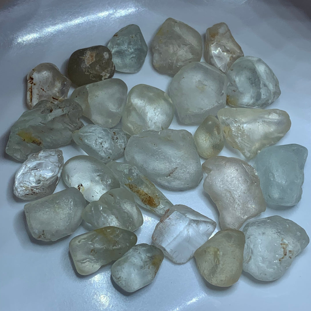 25 Grams Lovely Facet Rough Topaz - Glitter Gemstones