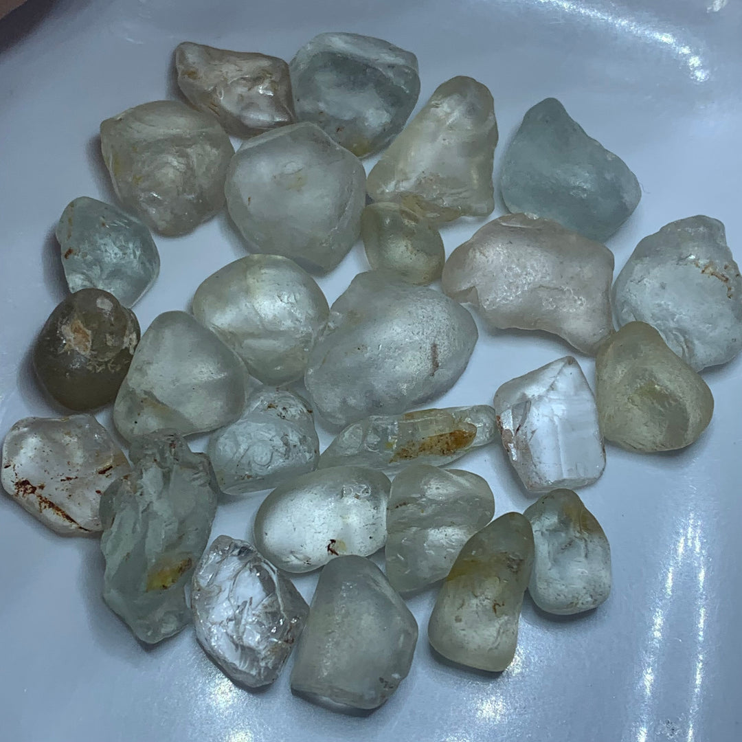 25 Grams Lovely Facet Rough Topaz - Glitter Gemstones