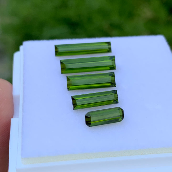 7.30 Carats Gorgeous Faceted Green Tourmaline Jewelry Wifi Set