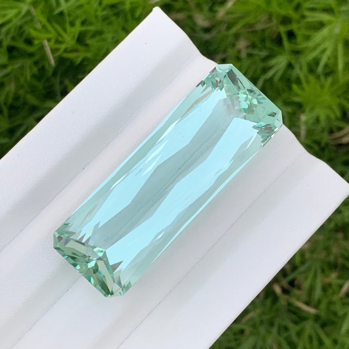 51 mm Long Natural Faceted Green Aquamarine For Necklace Jewelery