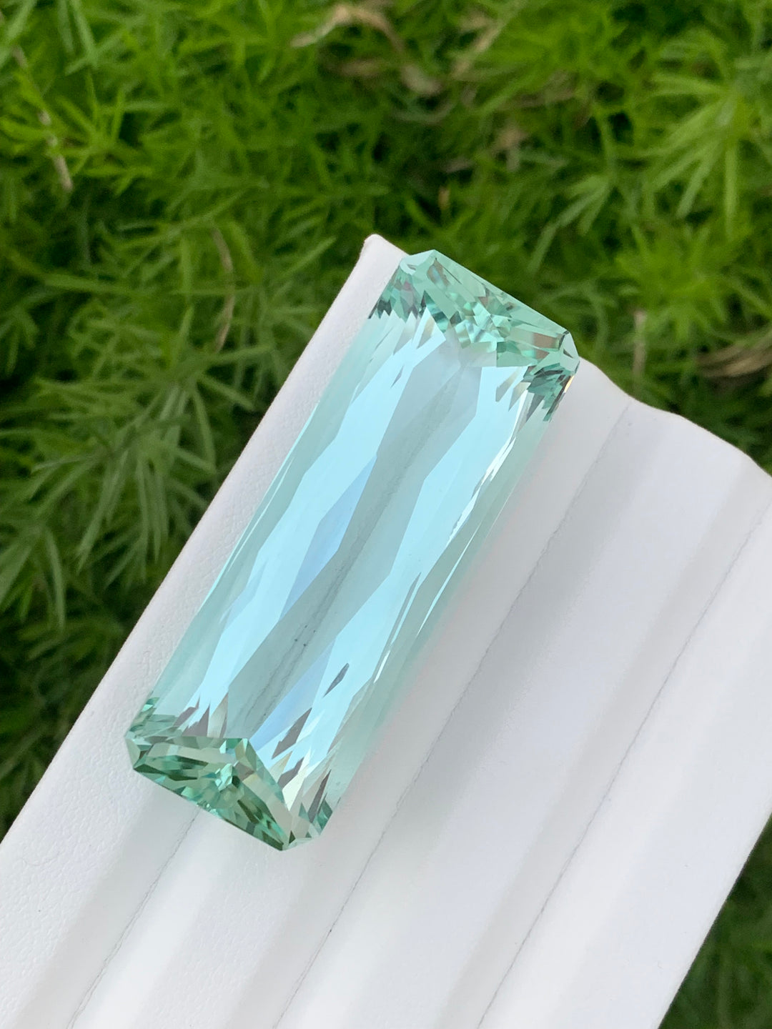 51 mm Long Natural Faceted Green Aquamarine For Necklace Jewelery