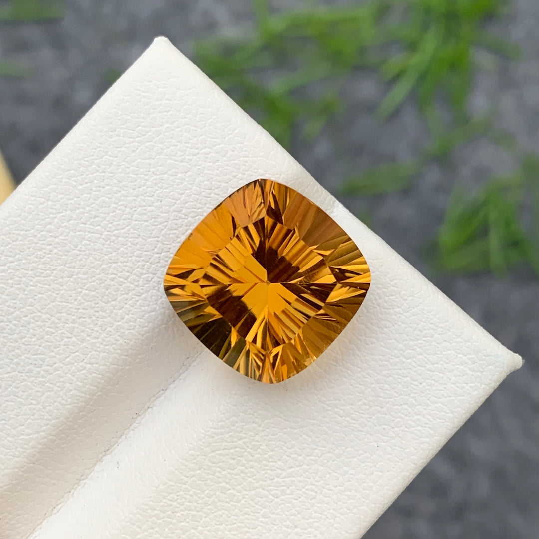 Faceted Laser Cut Yellow Citrine