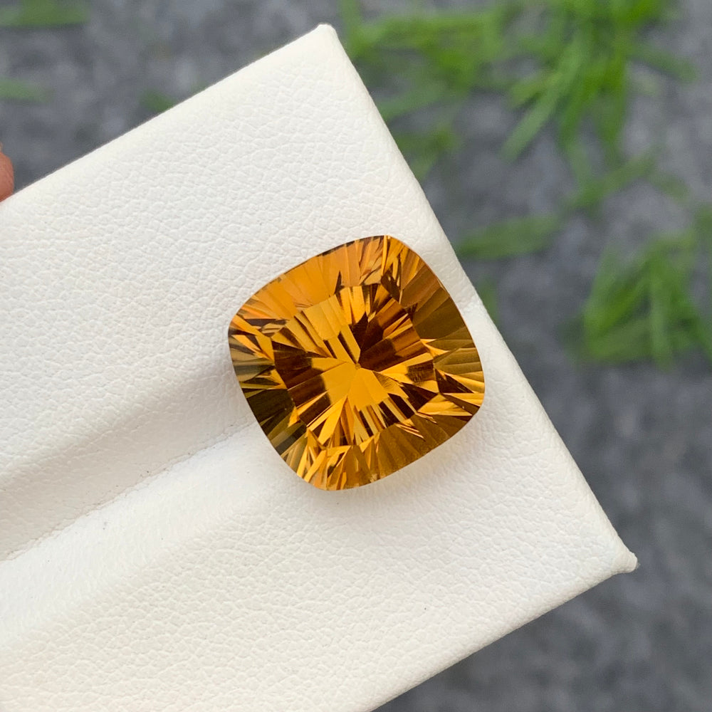 Faceted Laser Cut Yellow Citrine