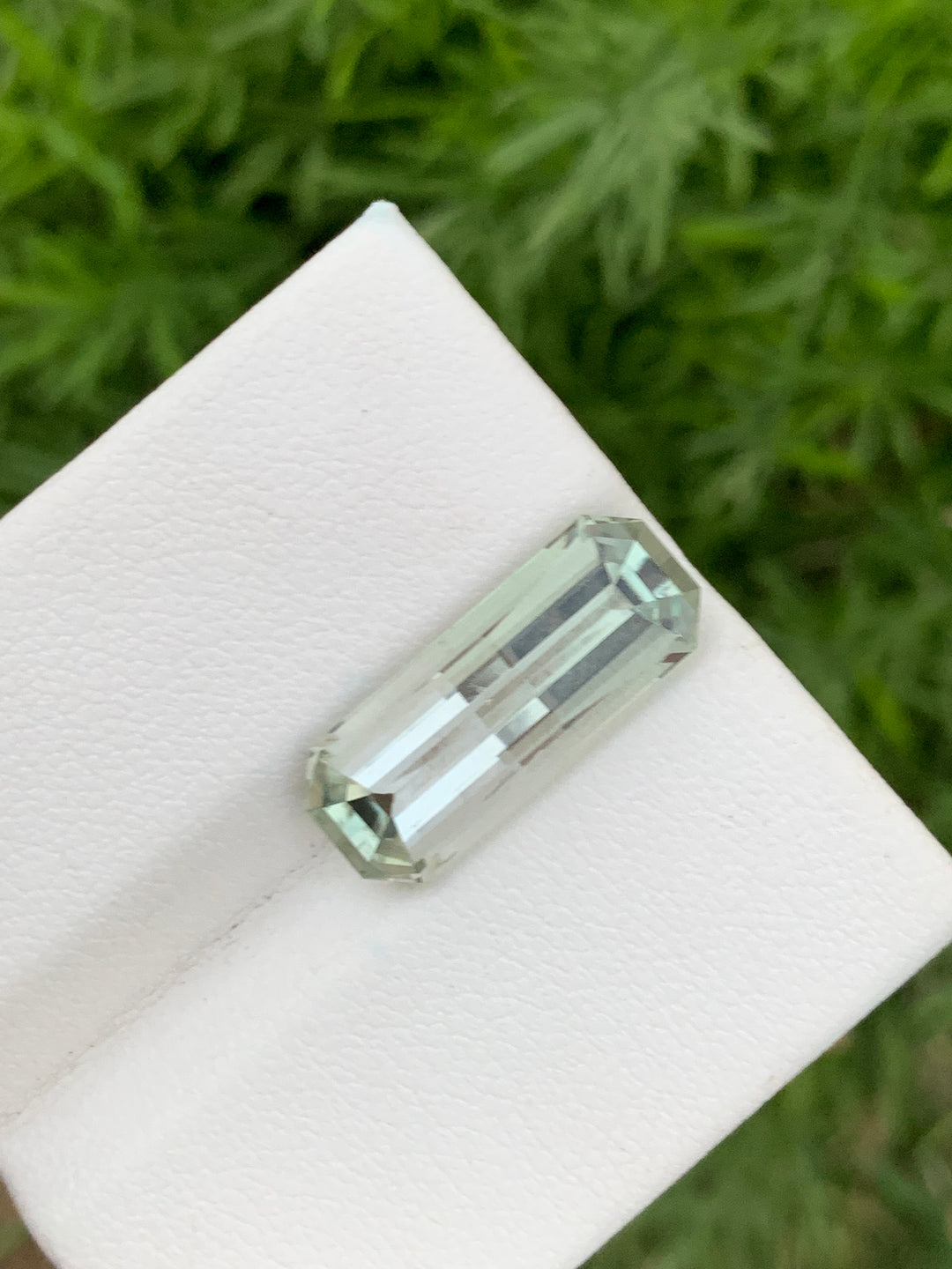 19.5 mm Long Pretty Natural Faceted Green Amethyst