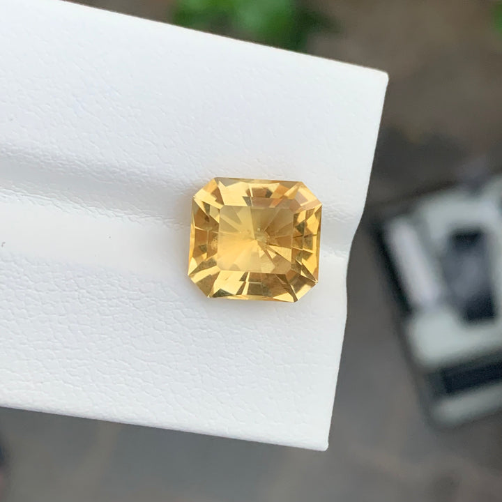 5.10 Carats Loose Citrine Square Shape