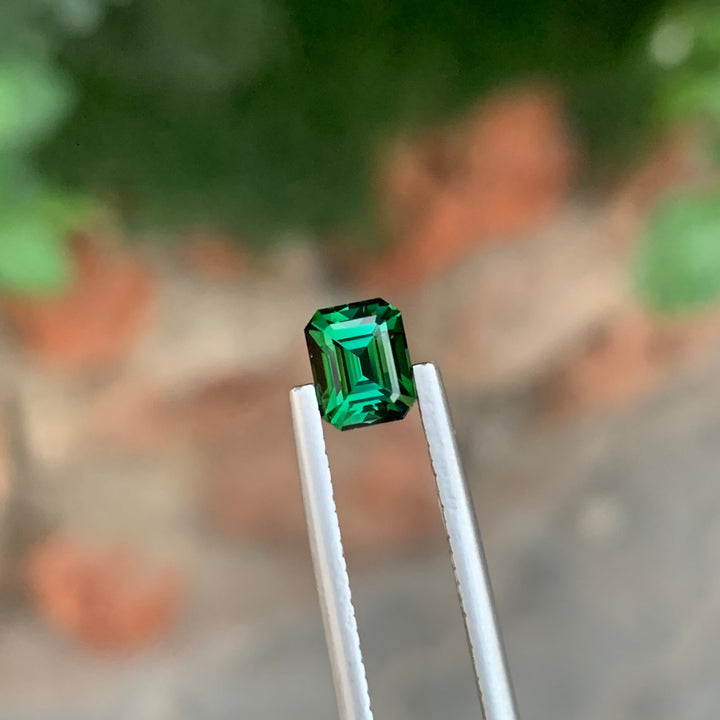 1.10 Carats Loose Green Tourmaline Emerald Shape