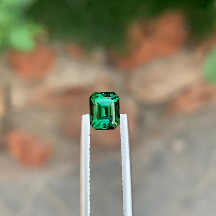 1.10 Carats Loose Green Tourmaline Emerald Shape