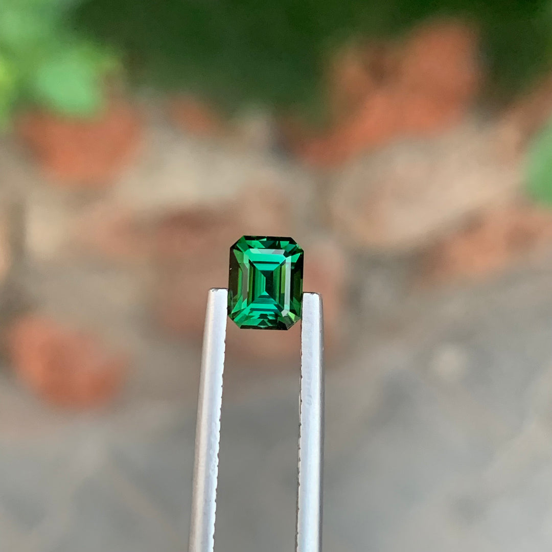 1.10 Carats Loose Green Tourmaline Emerald Shape