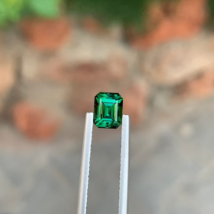 1.10 Carats Loose Green Tourmaline Emerald Shape