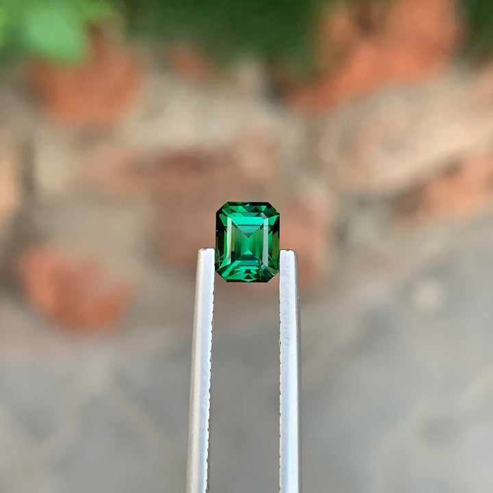 1.10 Carats Loose Green Tourmaline Emerald Shape