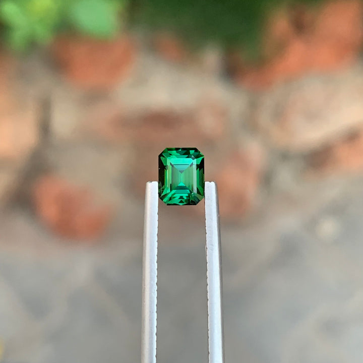 1.10 Carats Loose Green Tourmaline Emerald Shape