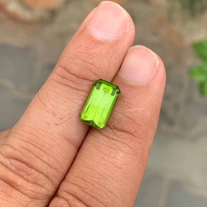 4.15 Carats Loose Peridot Pixel  Cut