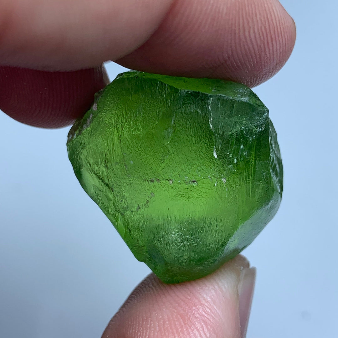 14.51 Grams Lovely Facet Rough Apple Green Peridot