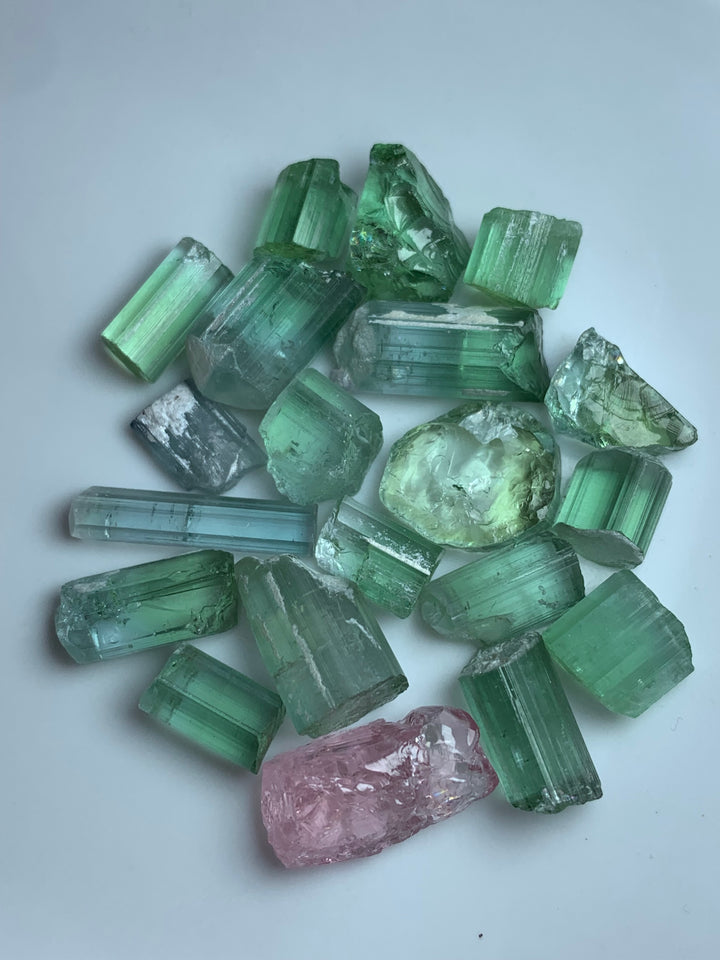 facet rough tourmaline