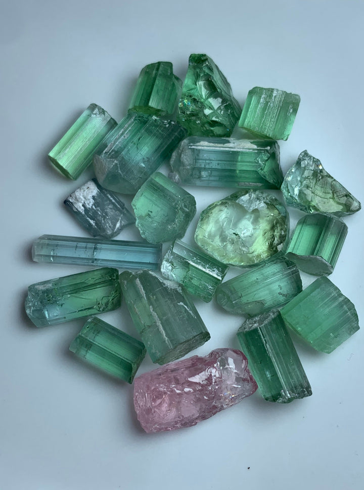 facet rough tourmaline