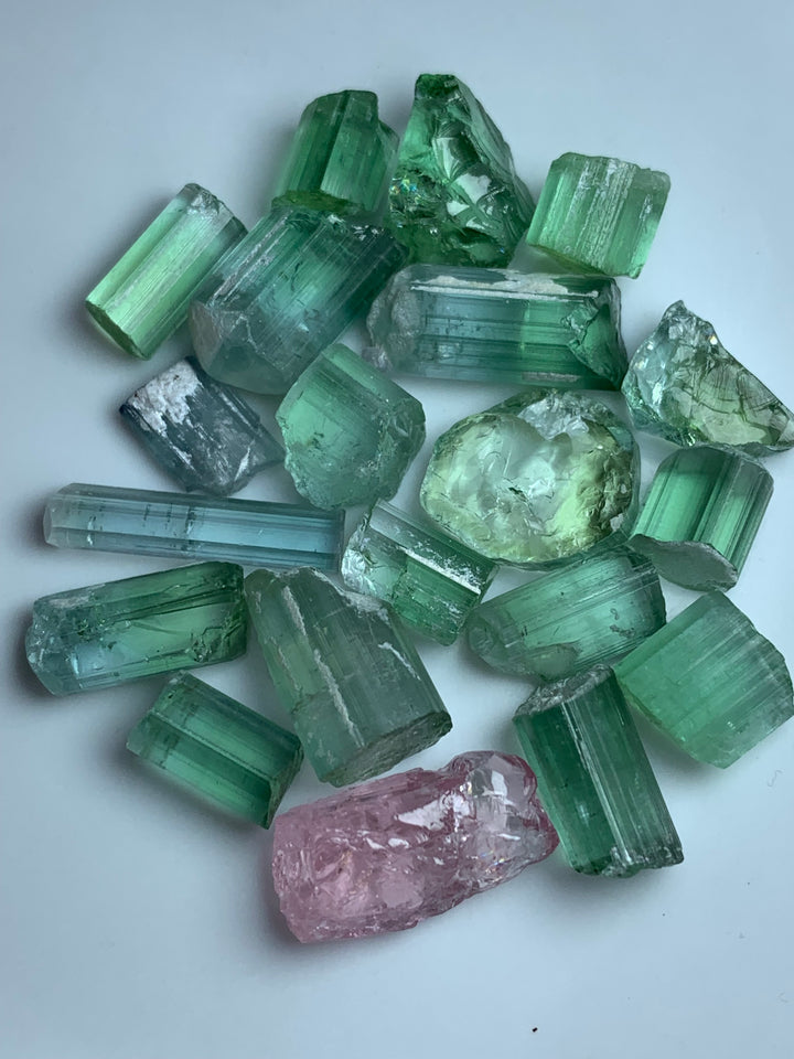 facet rough tourmaline