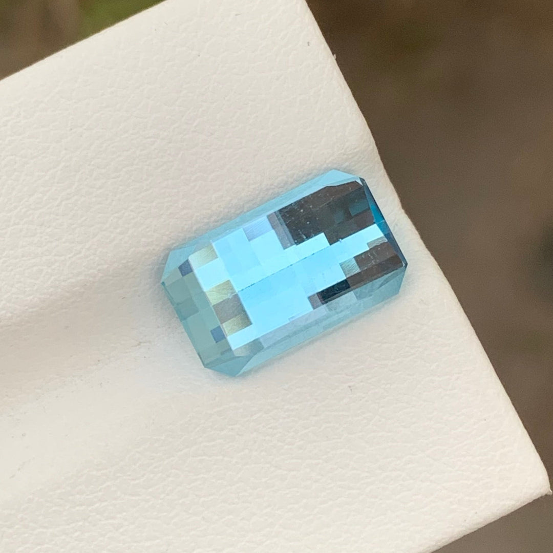 6.15 Carats Faceted Pixel Cut Sky Blue Topaz