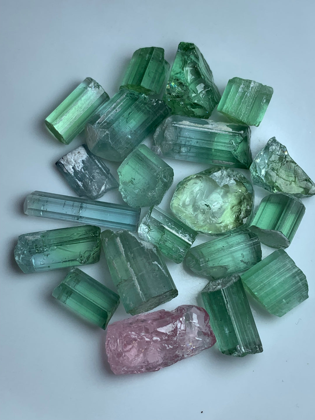 facet rough tourmaline