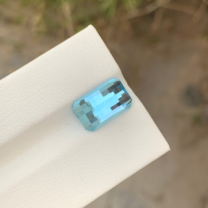 6.15 Carats Faceted Pixel Cut Sky Blue Topaz