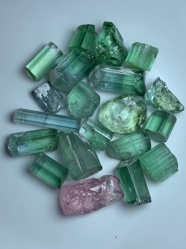 facet rough tourmaline