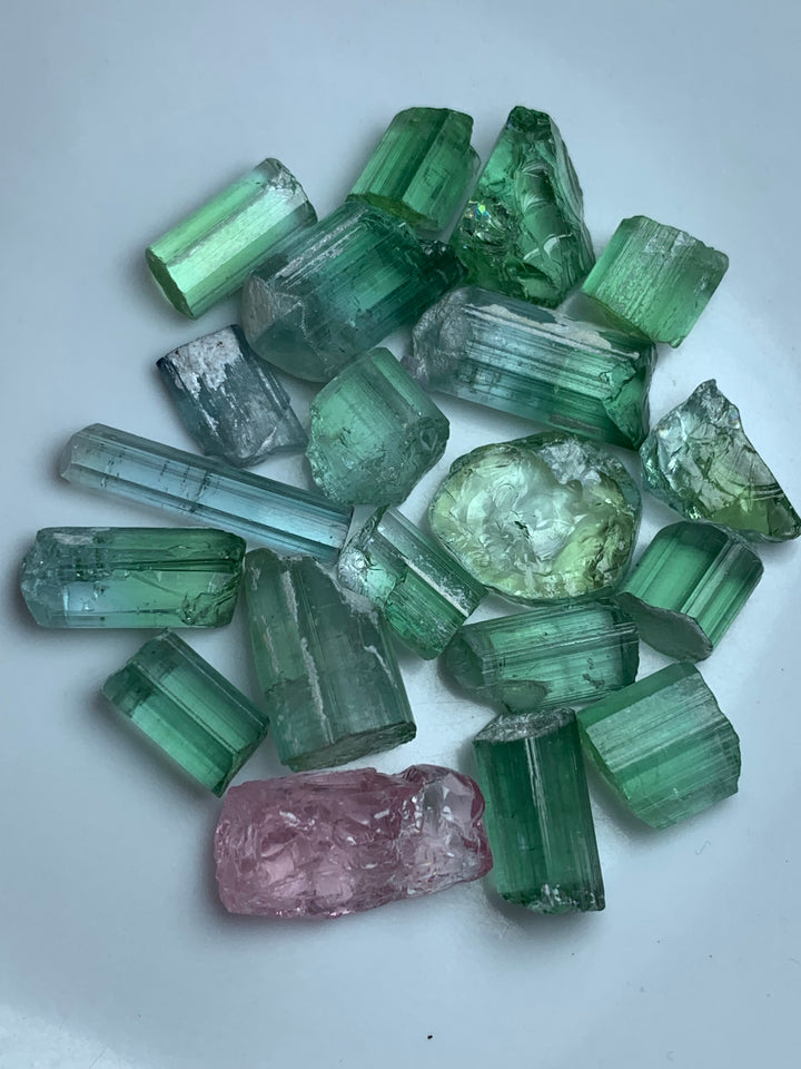 facet rough tourmaline